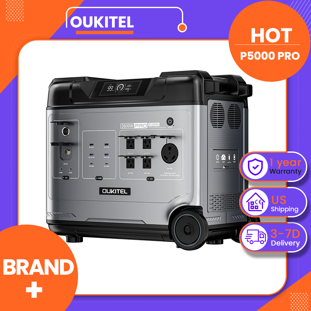 Solar Emergency Charger - OUKITEL P5000 Pro, Stasiun Daya Portabel,