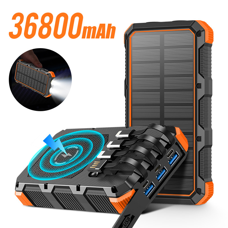 Power Bank Tenaga Surya 36800M - Solar Emergency Charger ulasan dan harga
