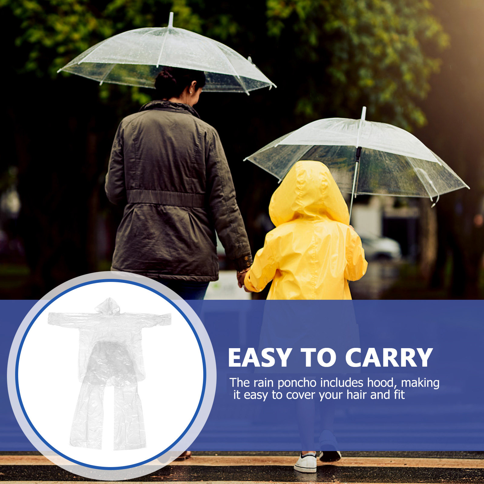 Set Ponco Hujan Transparan Ber - Emergency Poncho Rain ulasan dan harga